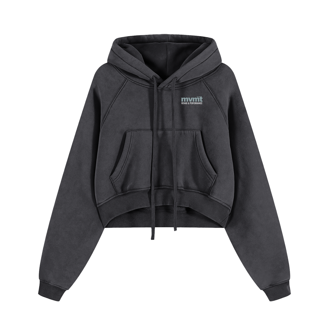 Ladies Snow Washed Cropped Hoodie