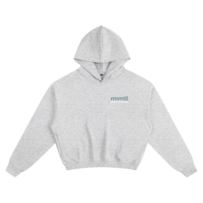 Boxy Hoodie - White Print
