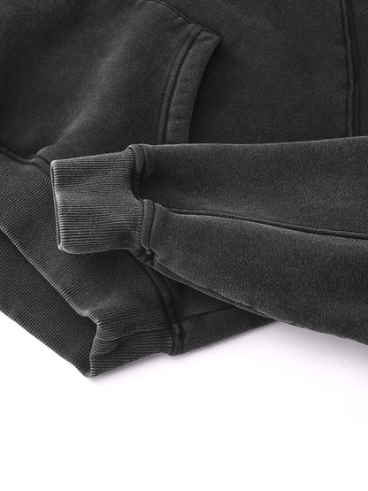 Ladies Snow Washed Cropped Hoodie